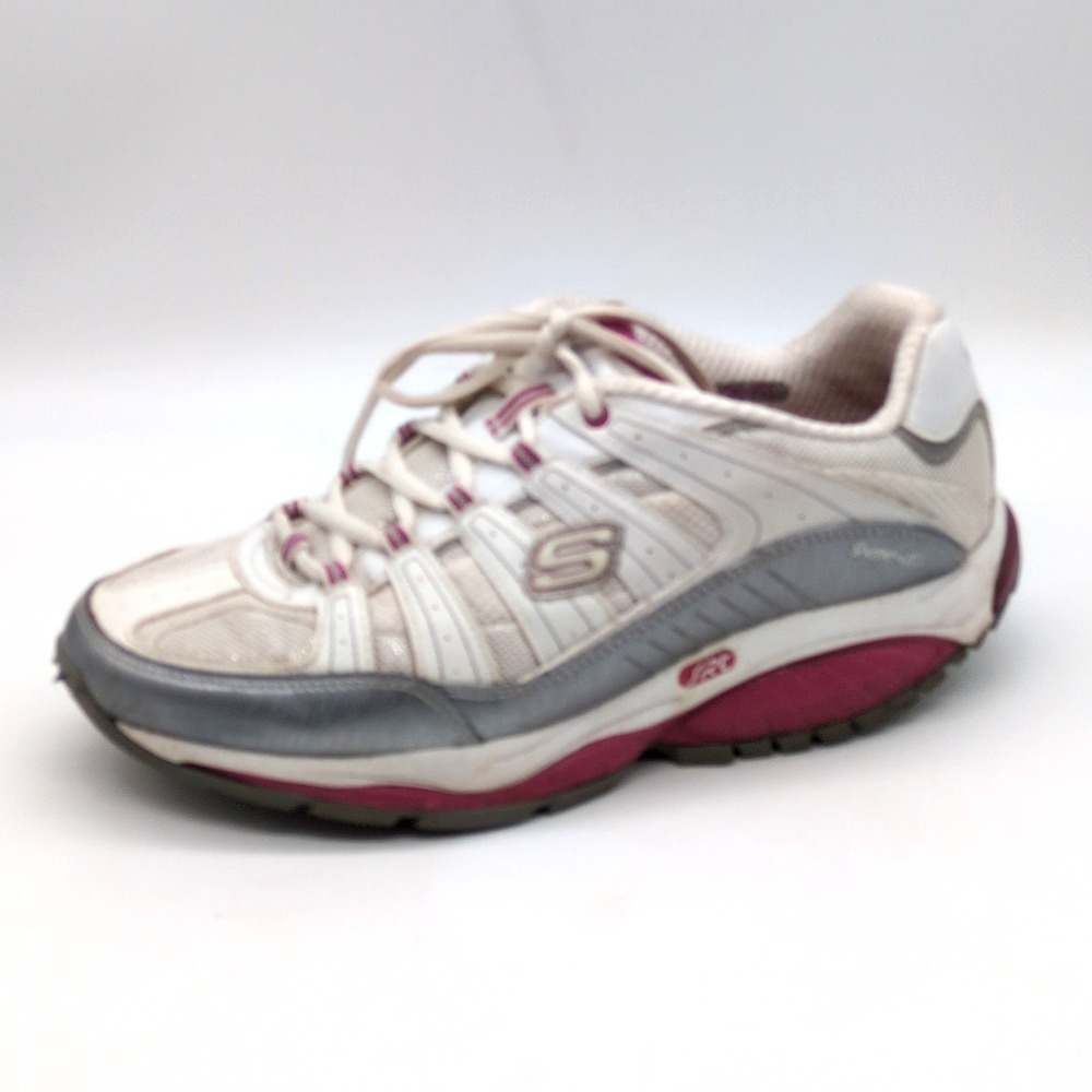 Skechers Shoes Womens Shape Ups White Pink 8.5 Running Sneakers Comfort 12340